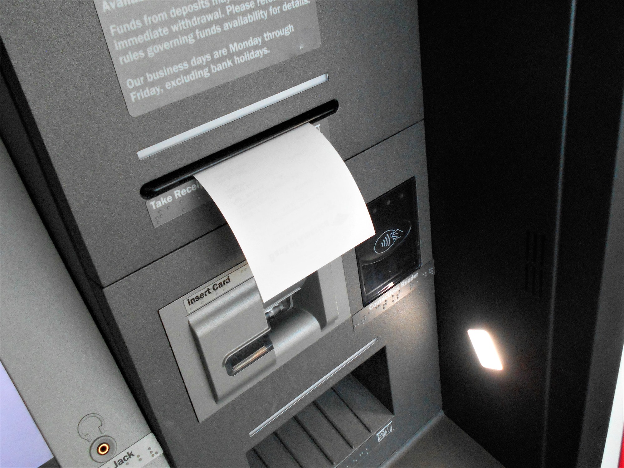 ATM Receipt! ATM Banking!